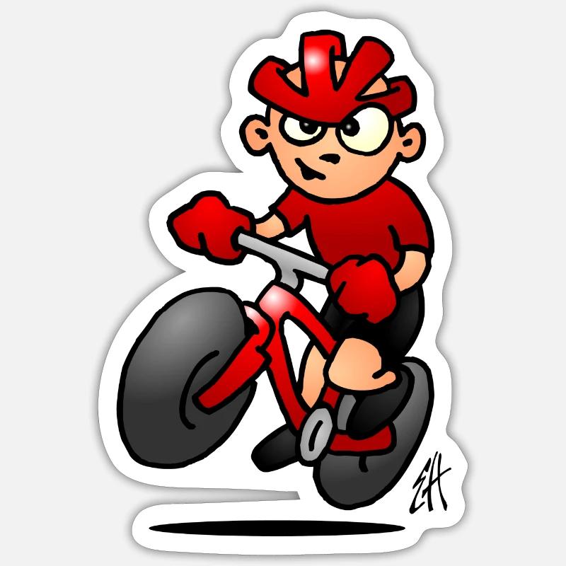 VTT - Sticker taille S (10 x 10 cm) - blanc mat