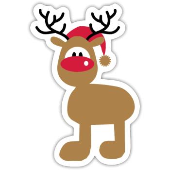 Weihnachten - Sticker Größe S (10 x 10 cm) - Mattweiß - Vorne
