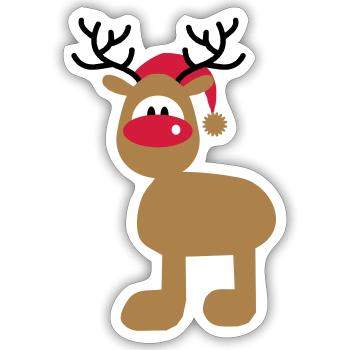 Weihnachten - Sticker Größe S (10 x 10 cm) - Mattweiß - Vorne