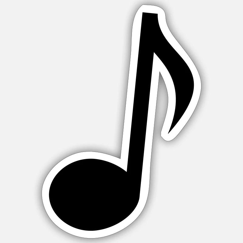 note touch music - Sticker size S (10 x 10 cm) - white matte