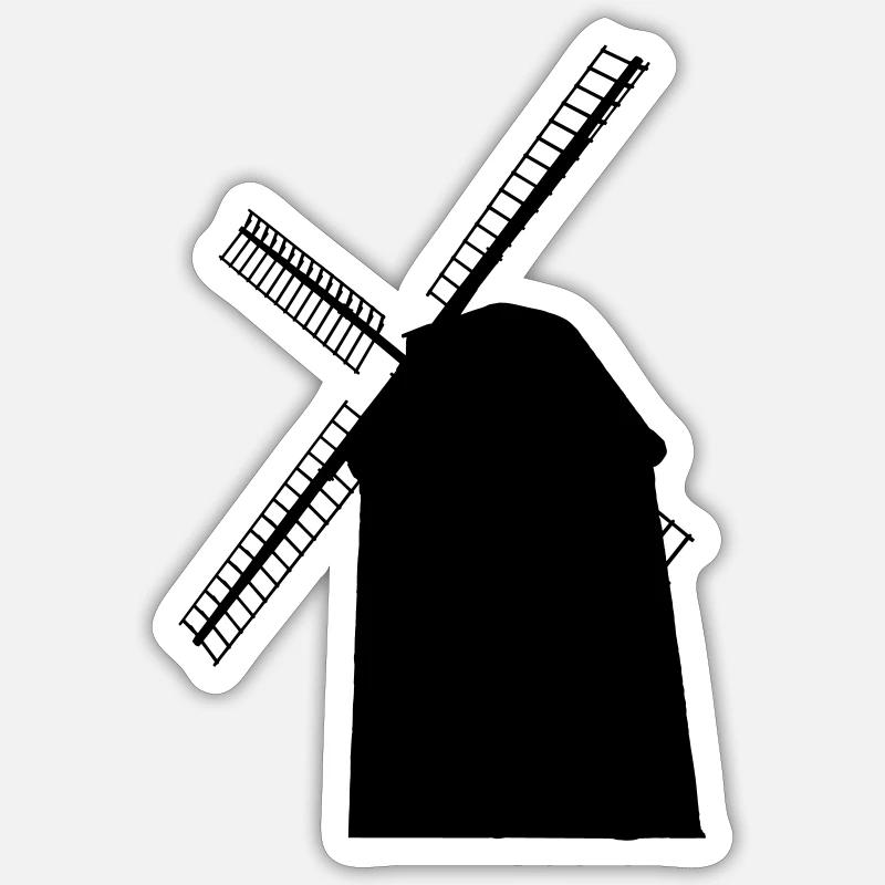 windmill Sticker size S (10 x 10 cm)