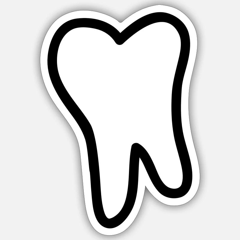 tooth Sticker size S (10 x 10 cm)
