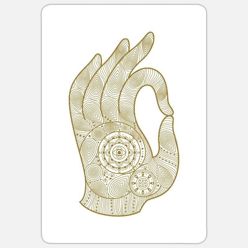 Vitarka Mudra - Geste de la main Sticker taille S (10 x 10 cm)