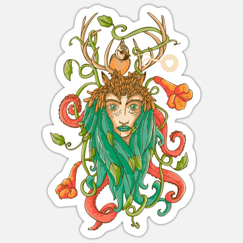 Gaïa - Sticker taille S (10 x 10 cm) - blanc mat