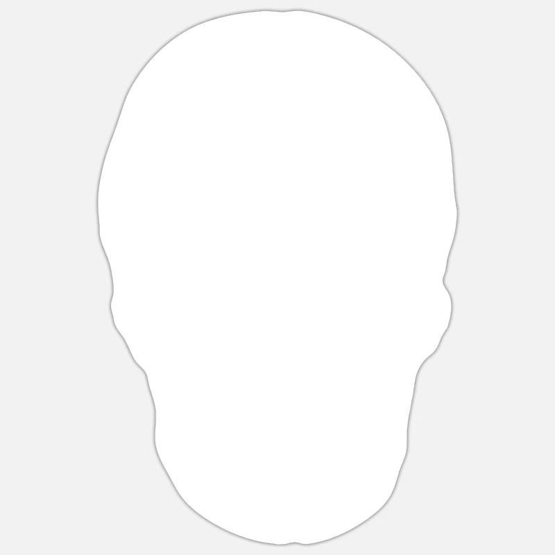 Skull skull grumpy bones head Sticker size S (10 x 10 cm)