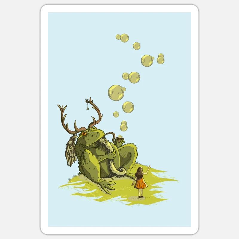 Hey Mister toad - Sticker taille S (10 x 10 cm) - blanc mat