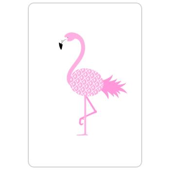 Flamingo Pineapple - Sticker Größe S (10 x 10 cm) - Mattweiß - Vorne