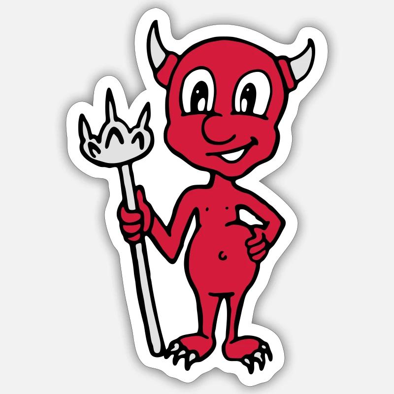 Little Devil - Sticker size S (10 x 10 cm) - white matte