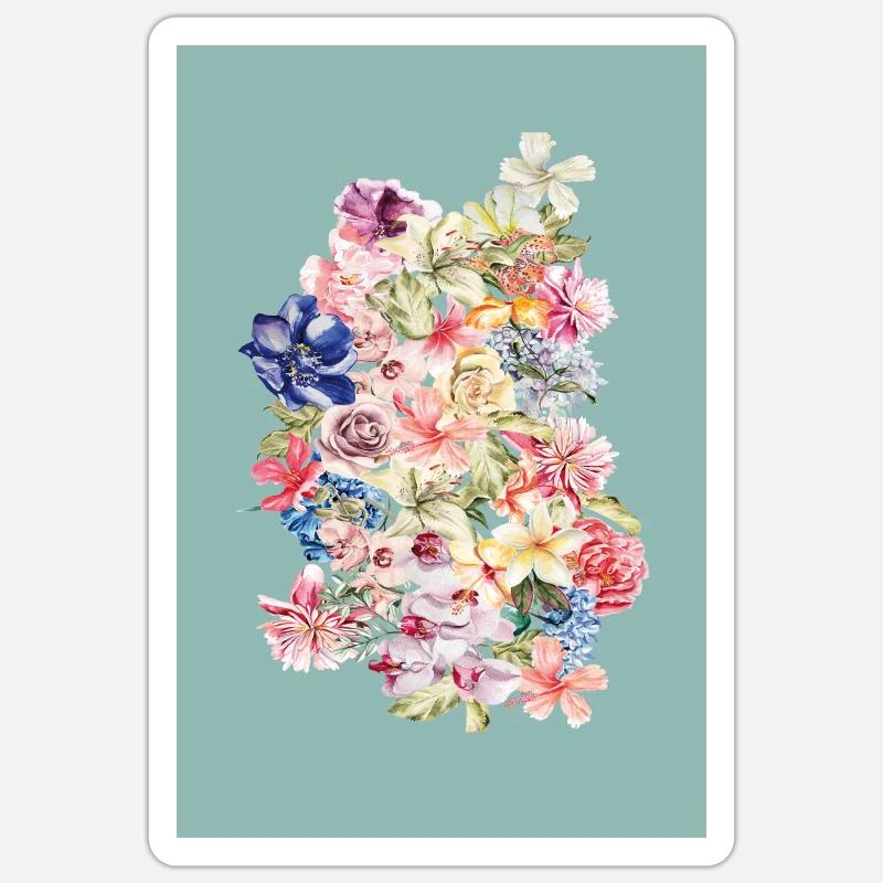 FLOW POW WOW - Sticker Größe S (10 x 10 cm) - Mattweiß
