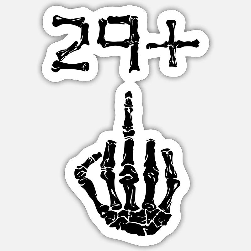 30 ° compleanno 29+ 29plus plus Sticker formato S (10 x 10 cm)