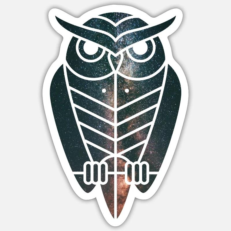 Eule Sticker Größe S (10 x 10 cm)