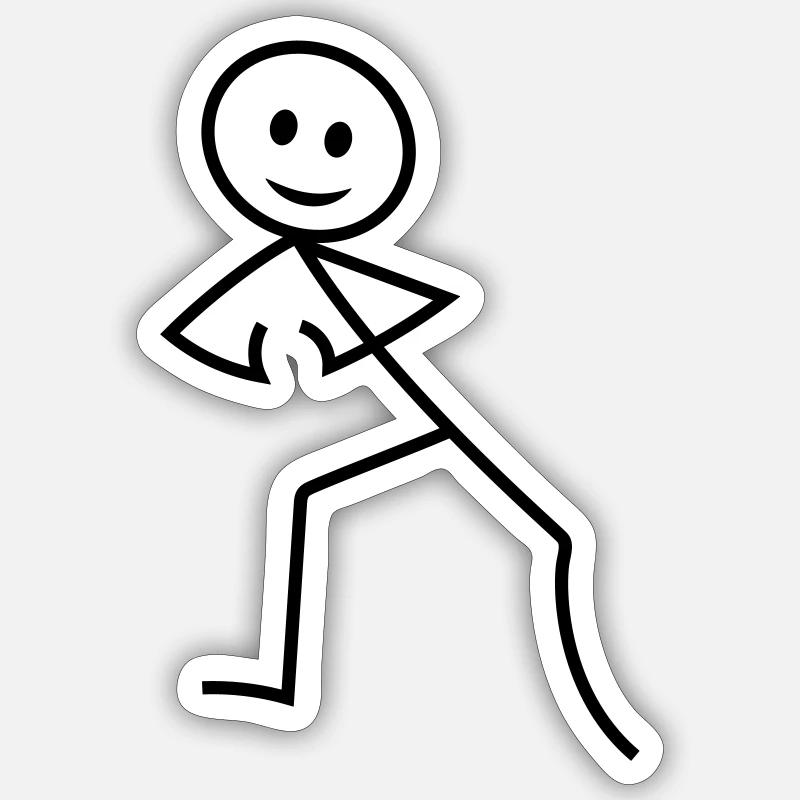 Strichmann Sticker Größe S (10 x 10 cm)