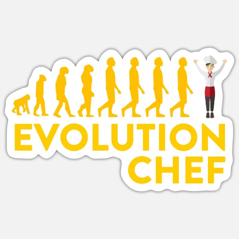 Evolutionärer Chef Motive - Sticker size S (10 x 10 cm) - white matte
