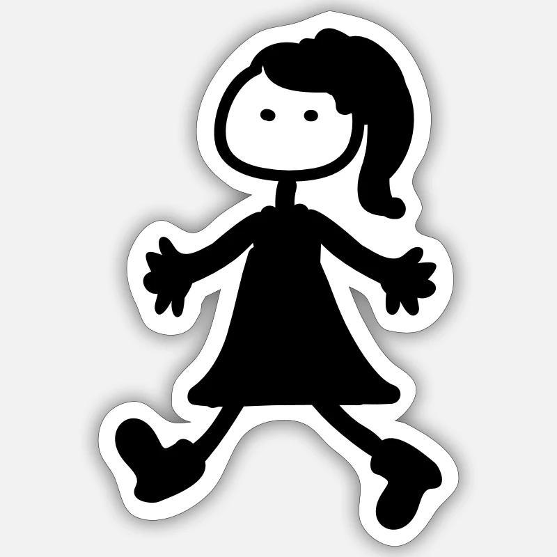 Fille Sticker taille S (10 x 10 cm)