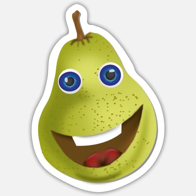 pear - Sticker size S (10 x 10 cm) - white matte