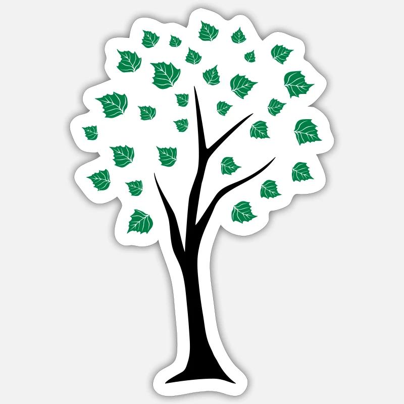 tree - Sticker size S (10 x 10 cm) - white matte