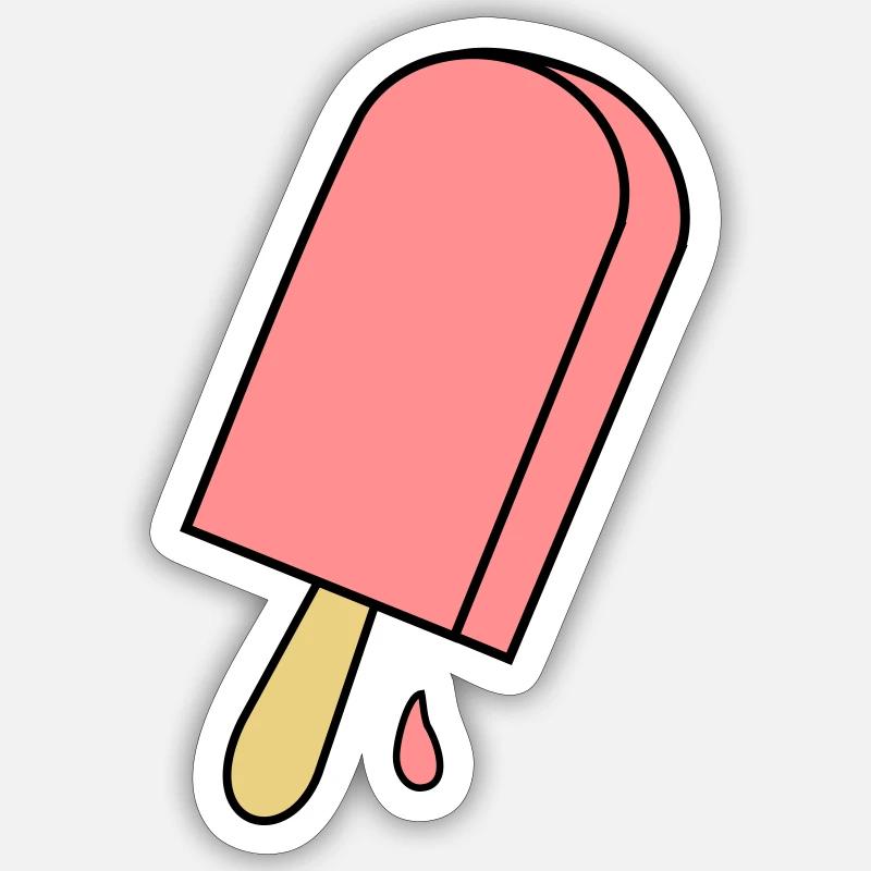 crème glacée Sticker taille S (10 x 10 cm)