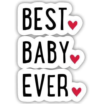 baby - Sticker size S (10 x 10 cm) - white matte - Front