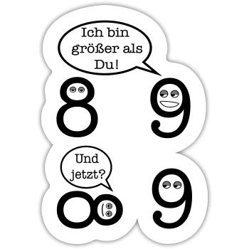 Mathematics Joke - Sticker size S (10 x 10 cm) - white matte - Front