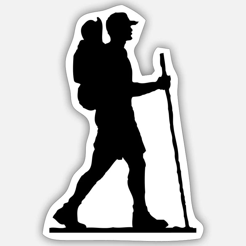 hiker - wanderer Sticker Größe S (10 x 10 cm)