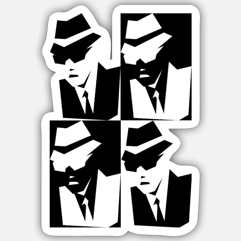 Ska Men - Sticker taille S (10 x 10 cm) - blanc mat