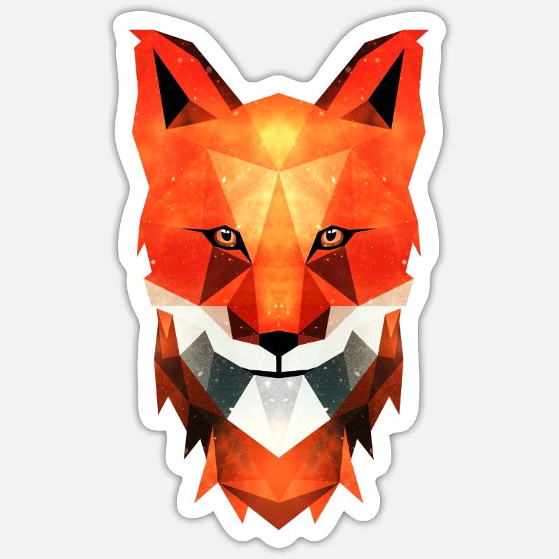 fuchs - Sticker Größe S (10 x 10 cm) - Mattweiß