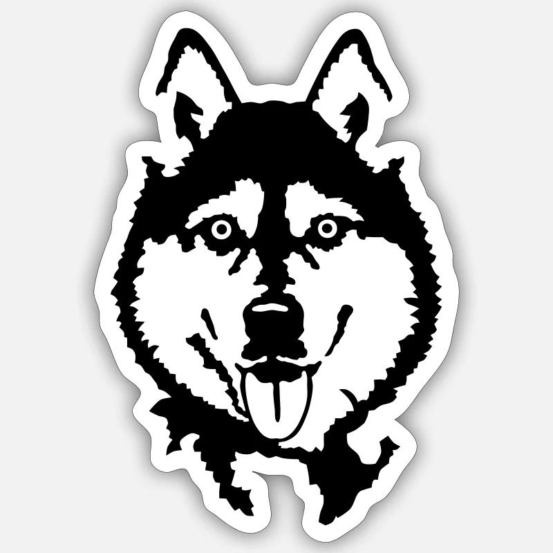 Husky Sticker size S (10 x 10 cm)