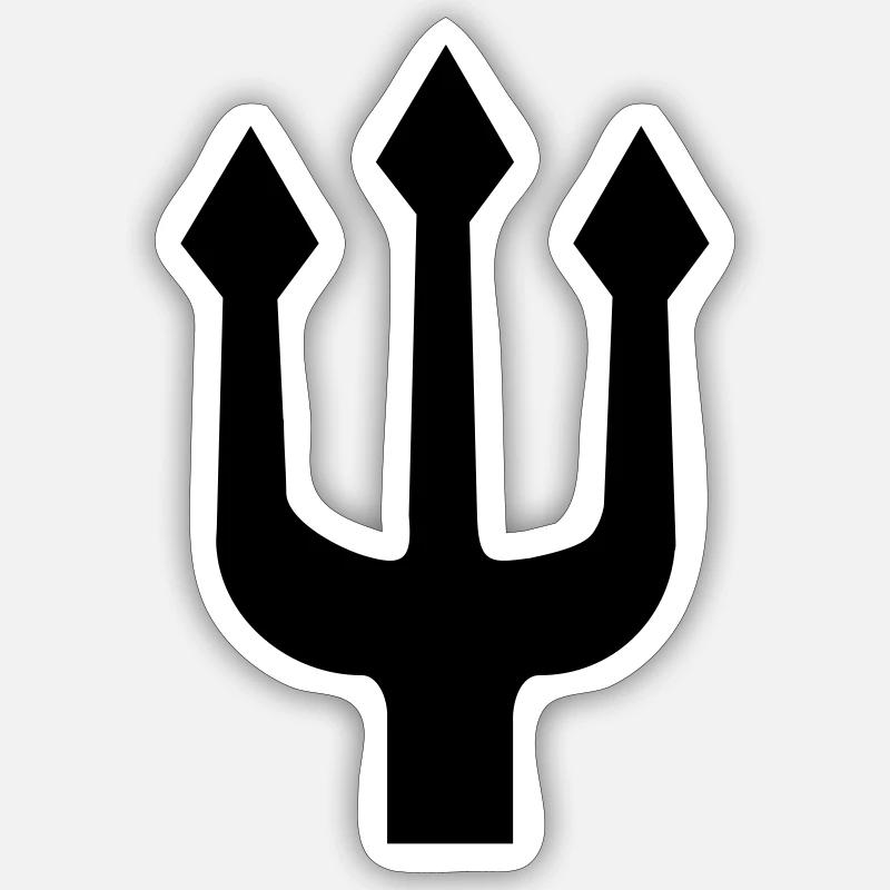 Teufel - Sticker Größe S (10 x 10 cm) - Mattweiß