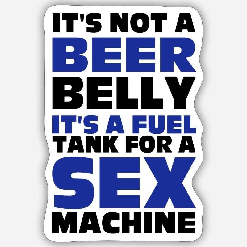 Beer Belly - Sticker size S (10 x 10 cm) - white matte