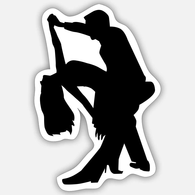 Tanzen - Sticker Größe S (10 x 10 cm) - Mattweiß