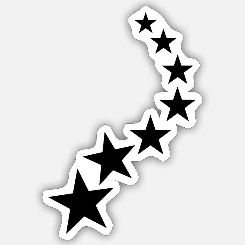 Stars - Sticker size S (10 x 10 cm) - white matte