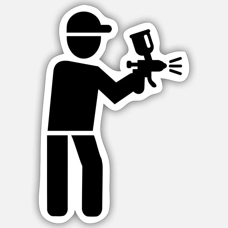 Laqueur - Sticker taille S (10 x 10 cm) - blanc mat