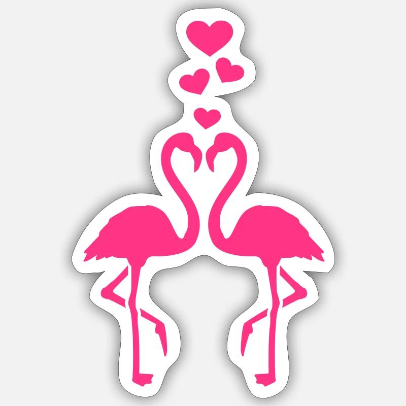 Flamingo - Sticker size S (10 x 10 cm) - white matte