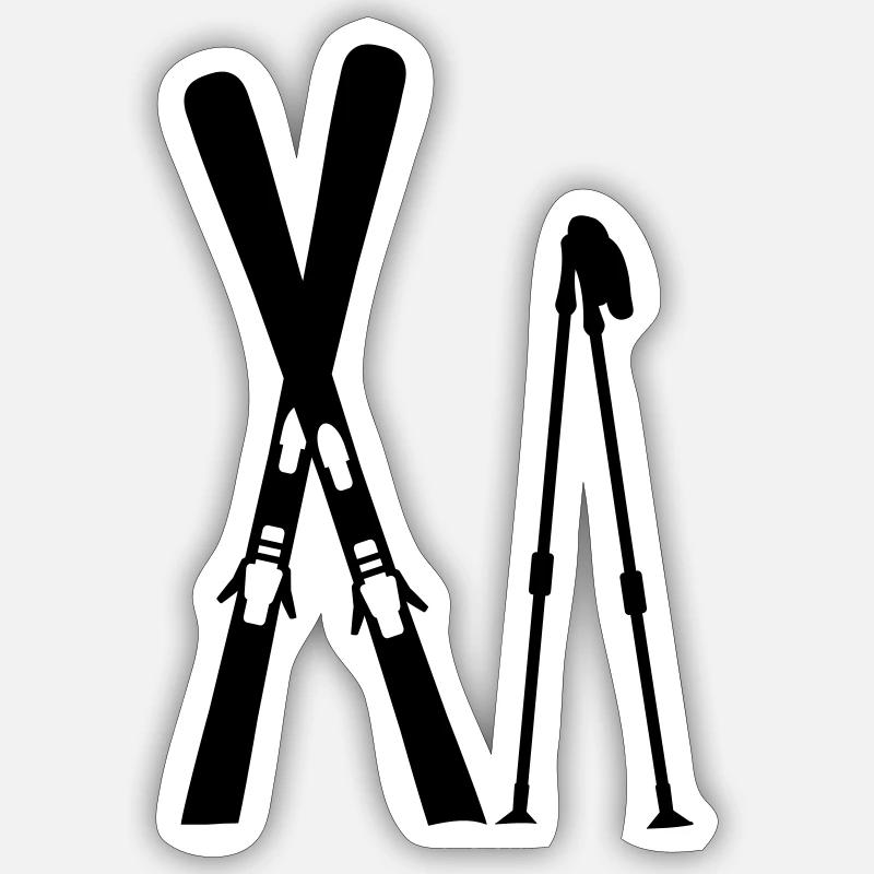 Ski Sticker size S (10 x 10 cm)