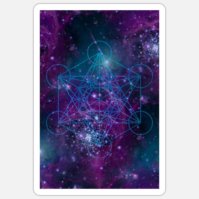 Sacred Geometry Metatron Cube Universe Sticker size S (10 x 10 cm)