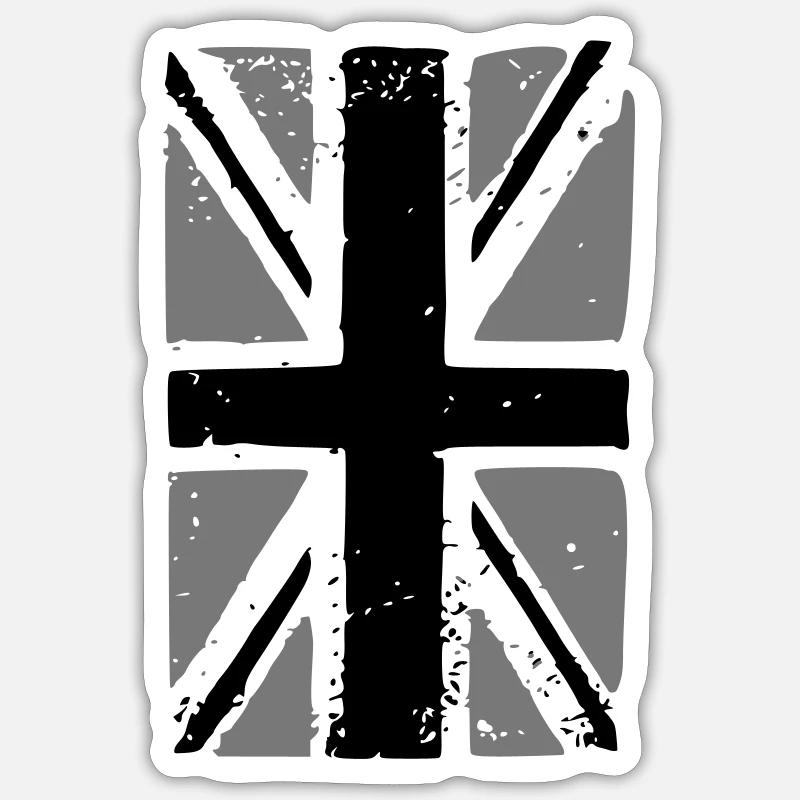 union jack - Sticker Größe S (10 x 10 cm) - Mattweiß