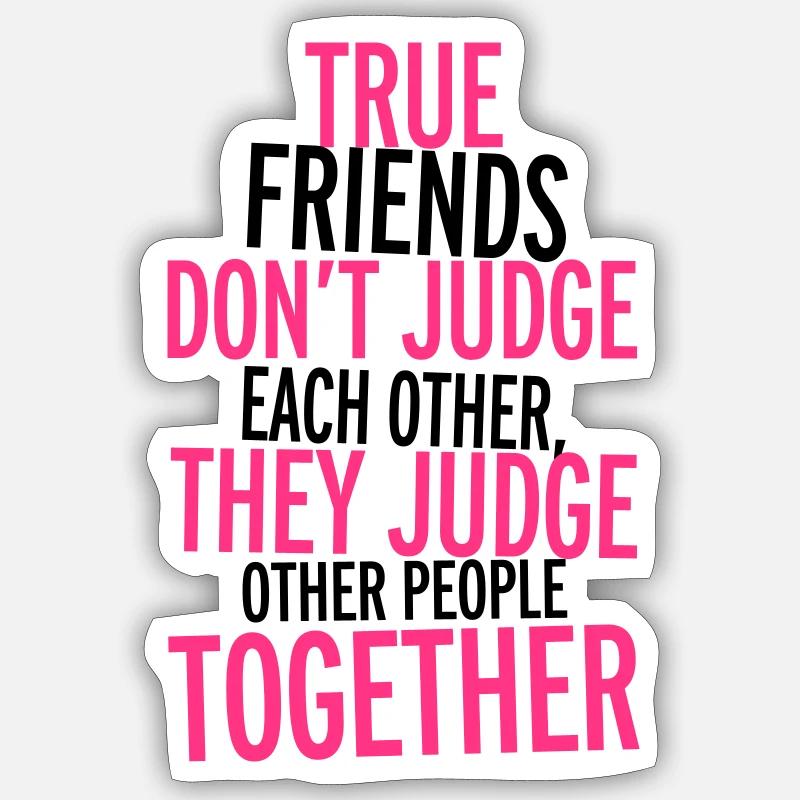 True Friends - Sticker taille S (10 x 10 cm) - blanc mat