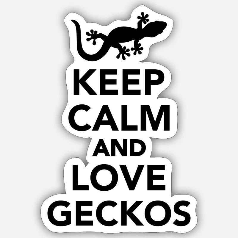 Gecko - Sticker Größe S (10 x 10 cm) - Mattweiß