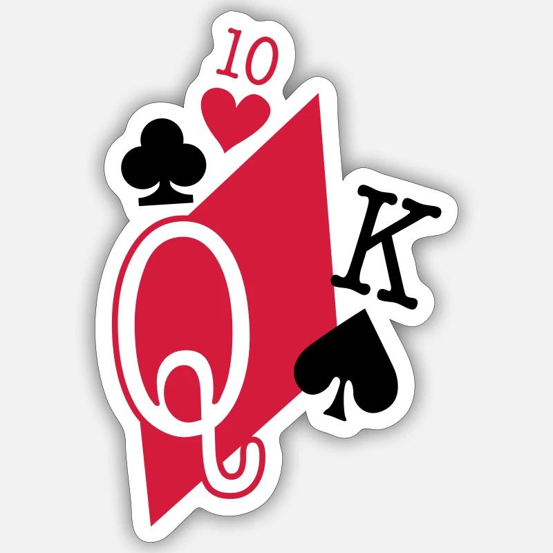 playing cards - Sticker size S (10 x 10 cm) - white matte