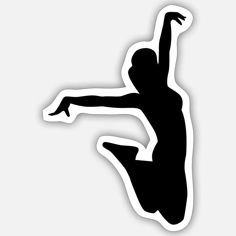 Trampolin - Sticker Größe S (10 x 10 cm) - Mattweiß