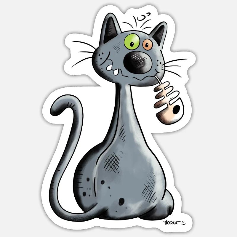 Chat Sticker taille S (10 x 10 cm)