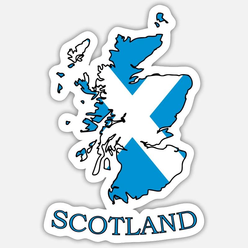 ecosse pays - Sticker taille S (10 x 10 cm) - blanc mat