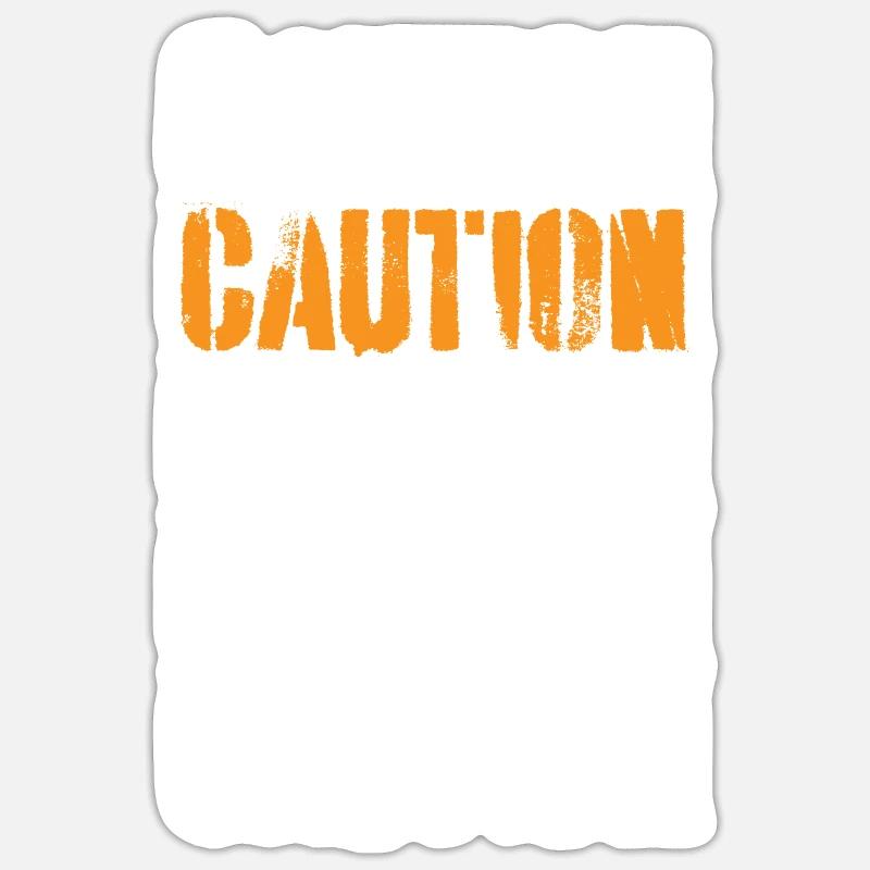 Caution Attention Sticker size S (10 x 10 cm)
