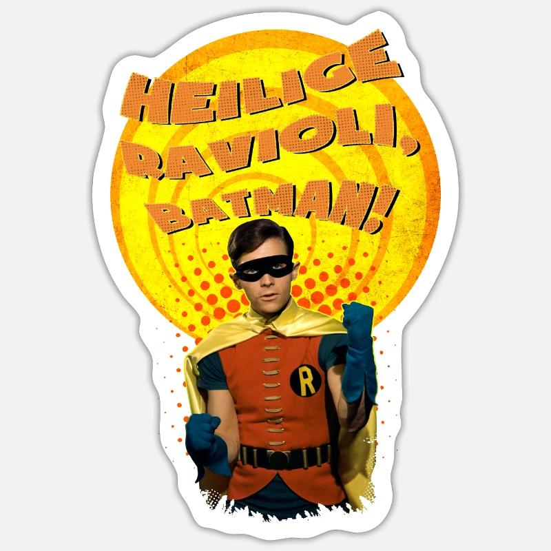 DC Comics Batman Robin Rétro Humour Sticker taille S (10 x 10 cm)
