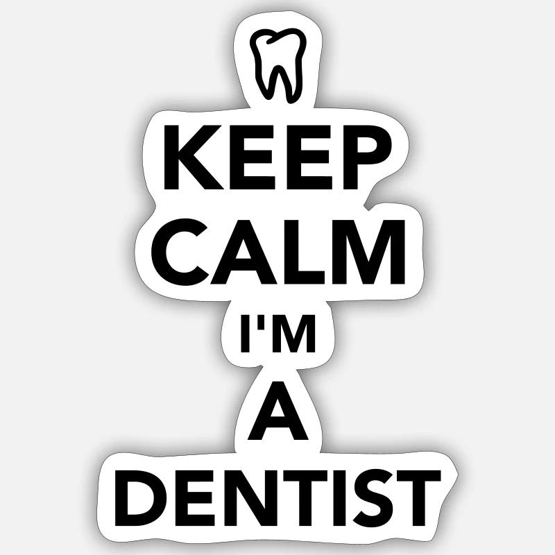 Dentist - Sticker size S (10 x 10 cm) - white matte