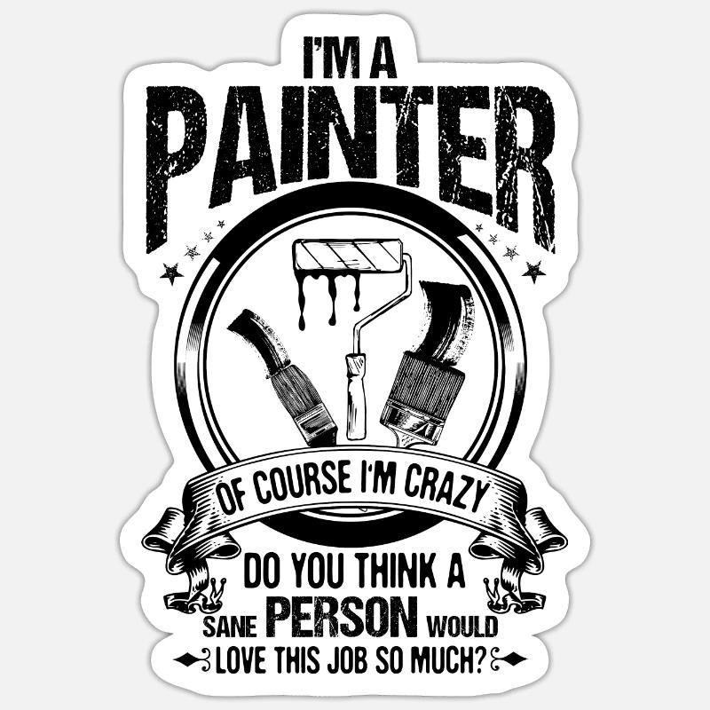 Painter and Painter Painter Painter Painting Sticker size S (10 x 10 cm)
