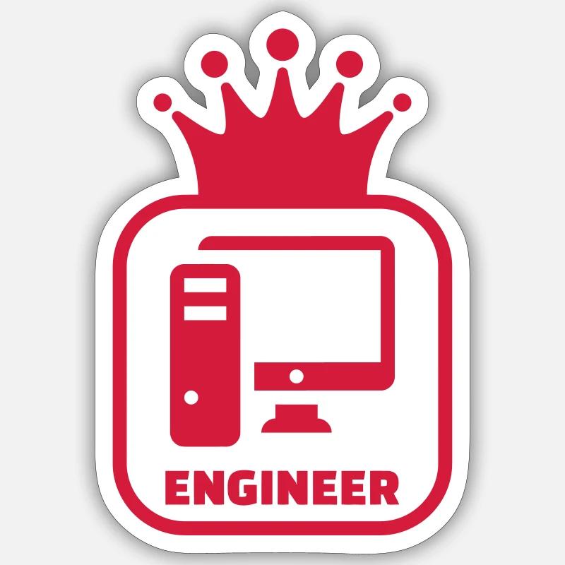 Computer Engineer Informatiker Informaticien Sticker size S (10 x 10 cm)