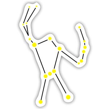Star constellation - Orion - Sticker taille S (10 x 10 cm) - blanc mat - Devant