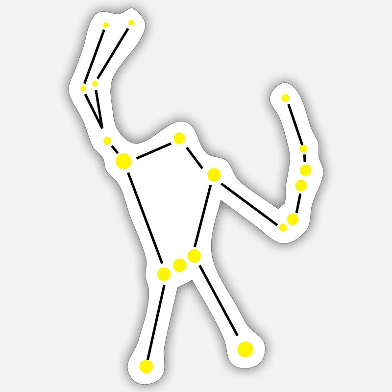 Star constellation - Orion - Sticker taille S (10 x 10 cm) - blanc mat