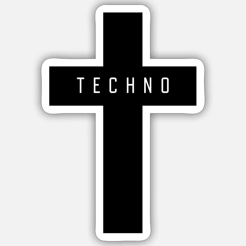 TECHNO Sticker size S (10 x 10 cm)